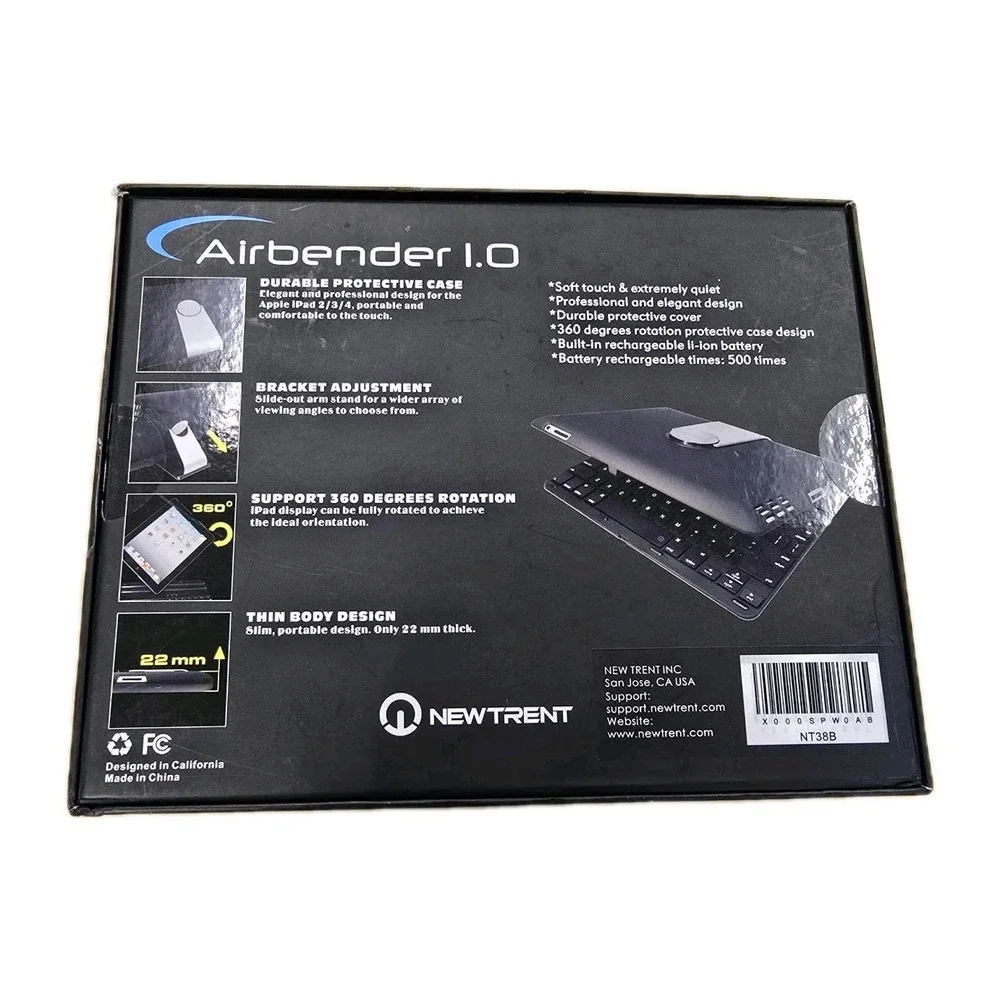 📱 NewTrent Airbender 1.0 Wireless Keyboard Case for‎ Apple iPad 2 / 3 / 4  Mode